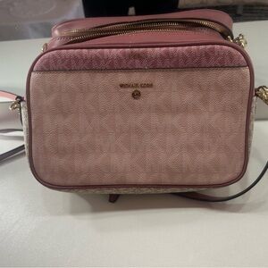 Michael Kors Blush and Beige Crossbody Bag
